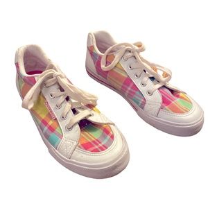 Airwalk skate shoes pastel rainbow plaid 6.5